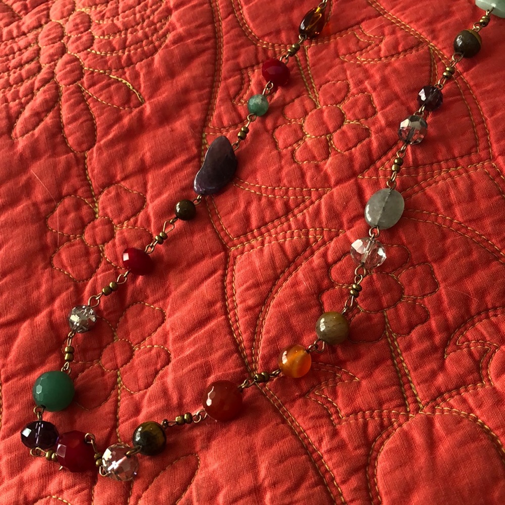 Glass bead necklace